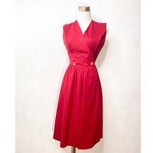 Vintage Red Wrap Dress
